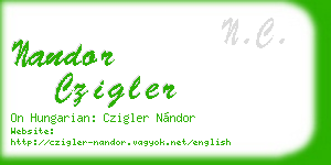 nandor czigler business card